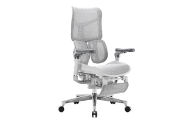 Folding, gray desk chair for ergonomic office Spacetronik SPRINGLE 66