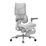 Folding, gray desk chair for ergonomic office Spacetronik SPRINGLE 66