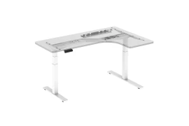 Desk frame with electric height adjustment for corner countertops Spacetronik SPE-243LW, White