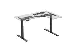Black desk frame with electric height adjustment for corner countertops Spacetronik SPE-243LB
