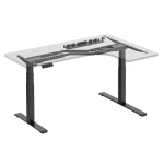 Black desk frame with electric height adjustment for corner countertops Spacetronik SPE-243LB