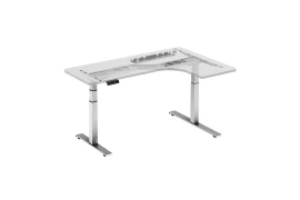 Desk frame with electric height adjustment for corner countertops Spacetronik SPE-243LG, Gray