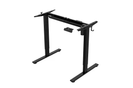 Electric desk frame with height adjustment, black, Spacetronik SPE-122