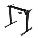 Electric desk frame with height adjustment, black, Spacetronik SPE-122