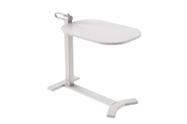 Bed Table with Adjustable Height Spacetronik BUDDY 06, White Top and White Frame