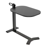 Bed Table with Adjustable Height Spacetronik BUDDY 06, Black Top, Black Frame