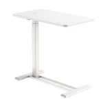 Bed Table with Adjustable Height Spacetronik BUDDY 08, White Top and White Frame