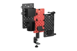 Pegboard for headphones and gaming accessories for the Spacetronik Ergoline Holdee SPB-153R desk, Red and black