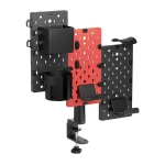 Pegboard for headphones and gaming accessories for the Spacetronik Ergoline Holdee SPB-153R desk, Red and black