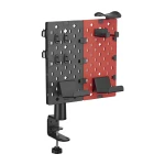 Headphone holder and gaming accessories for Spacetronik Ergoline Holdee SPB-150R desk, Red and black