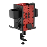 Perforated holder for accessories above the desk Spacetronik Ergoline Holdee SPB-154R, Red and Black