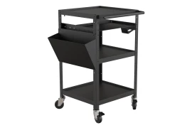 3-shelf hotel warehouse trolley on wheels Spacetronik SPC-140B