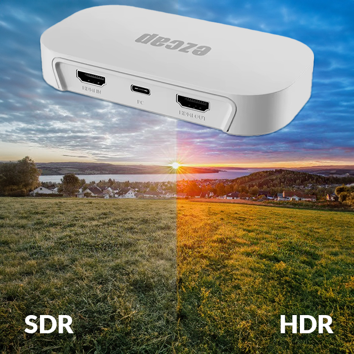 obsługa HDR i VRR, Ezcap382 GameLink Neo Pro, karta przechwytująca HDMI, realistyczne kolory, gaming, streaming, dynamiczne treści wideo, wysoka jakość obrazu, 4K, niski czas opóźnienia